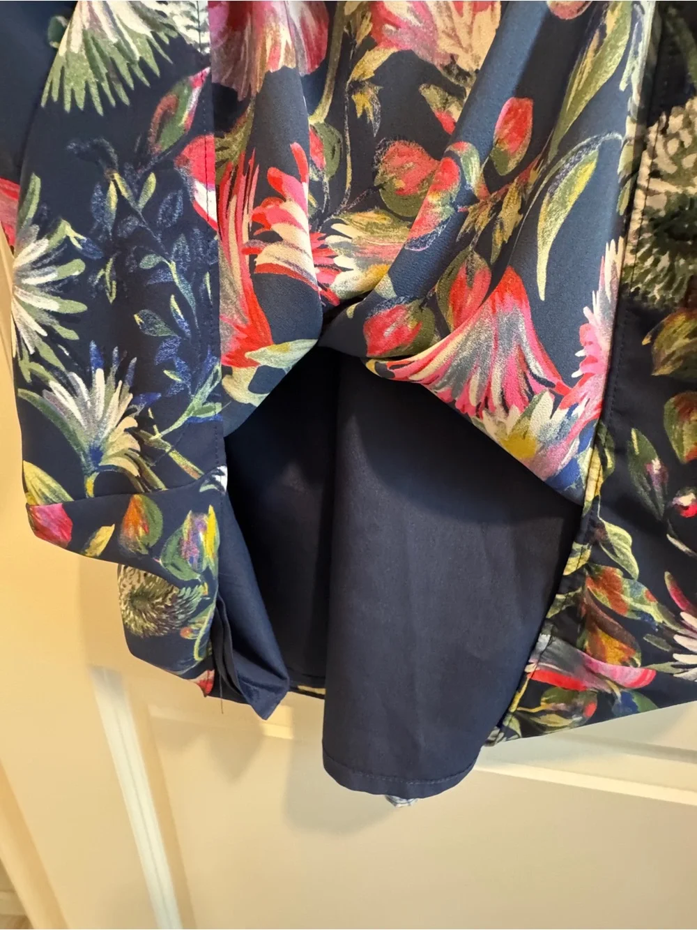 J. Crew Navy Tropical Dress